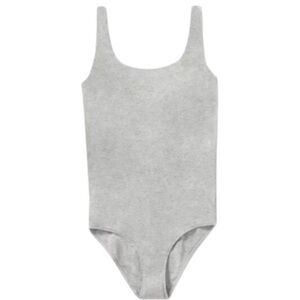 Everlane Heather Gray Bodysuit, Size XS, Like New